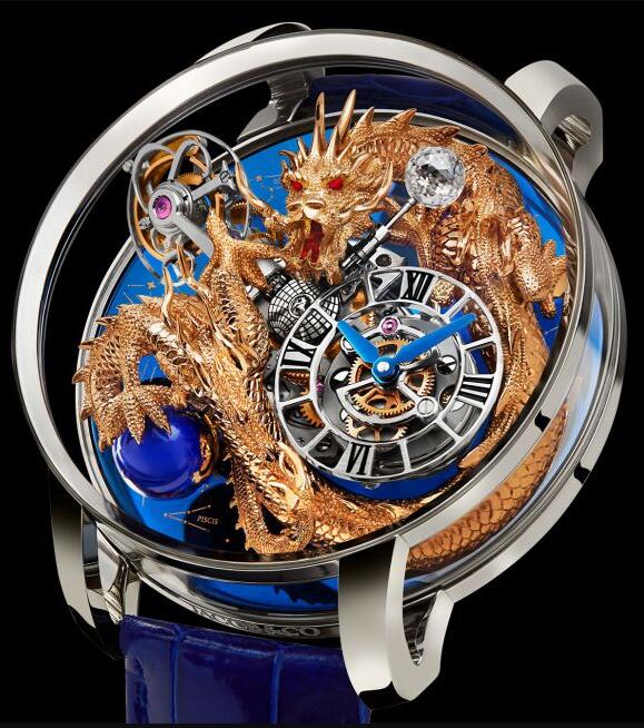 Review Jacob & Co ASTRONOMIA ART DRAGON PLATINUM SKY AT112.60.DR.UA.ABALA Replica watch